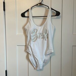 Bride one piece bathing suit